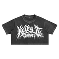 Logo Snow Washed Crop Top